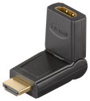   HDMI adapter HDMI 19pin M/HDMI 19pin F állítható, + - 90° GOOBAY (51721)