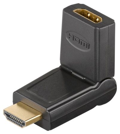 HDMI adapter HDMI 19pin M/HDMI 19pin F állítható, + - 90° GOOBAY (51721)