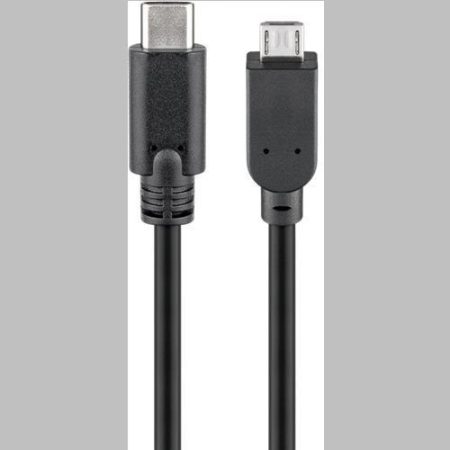 USB 3.1 kábel C/M - Micro-B/M 2.0 fekete 20 cm GOOBAY (67895)