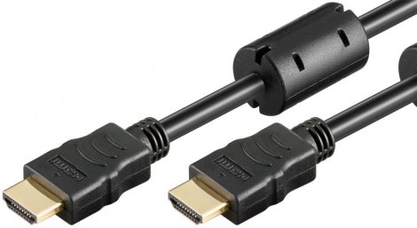 HDMI kábel HDMI M-HDMI M 10m 2 ferrit 4K2K@30Hz Ethernet fekete GOOBAY (31911)