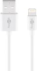   Apple Lightning 8 pin kábel iPhone-5-7, iPad USB 1m fehér GOOBAY (54600)