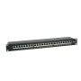   STP CAT.6A patch panel 24 port 110 típus fekete VALUE (26.99.0360)