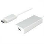   USB 3.1 - Mini DisplayPort F kábel DP 1.2  15cm FEHÉR VALUE (12.99.3225)