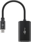 USB 3.1 - VGA F adapter kábel 20 cm fekete GOOBAY (38531)