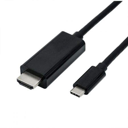 USB 3.1 adapter C/M - HDMI M kábel 2m 4K2K@60 Hz, fekete ROLINE (11.04.5841)