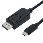   USB 3.1 adapter C/M  - DisplayP M kábel 2m 4K2K@60 Hz, fekete ROLINE(11.04.5846)