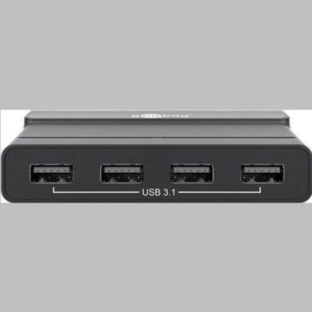 USB 3.1 HUB 4 x USB 3.0/A + 1xUSB-C port , fekete, 50 cm kábel GOOBAY (66456)