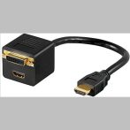 HDMI adapter HDMI M -> DVI 24+1F/HDMI F GOOBAY (68734)