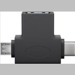   USB 3.0 adapter USB 3.0 F - USB 3.1 C/M+ USB 2.0 MicroB M fekete GOOBAY (55554)