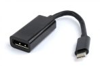   GEMBIRD USB-C to DisplayPort adapter, fekete, 15cm A-CM-DPF-01