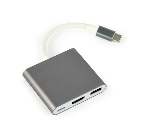 GEMBIRD USB type-C multi-adapter, Space szürke A-CM-HDMIF-02-SG