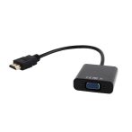   GEMBIRD HDMI to VGA és audio adapter kábel, single port, fekete A-HDMI-VGA-03