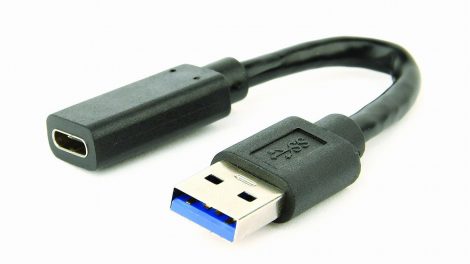 GEMBIRD USB 3.1 AM to Type-C anya adapter kábel, 10 cm, fekete A-USB3-AMCF-01