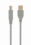   GEMBIRD USB 2.0 A-plug B-plug 6ft kábel, szürke színű CCP-USB2-AMBM-6G