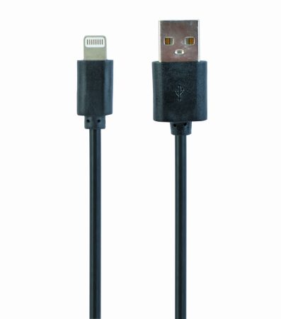 GEMBIRD USB 2.0 kábel A/M - 8 pin Apple Lighting, fekete, 1 m CC-USB2-AMLM-1M