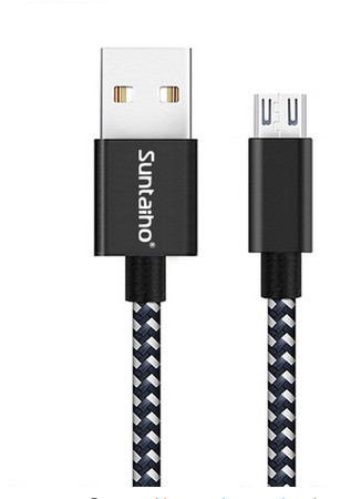 GEMBIRD Premium cotton braided 8-pin töltő és adat kábel, 1 m, ezüst/fehér CC-USB2B-AMLM-1M-BW2