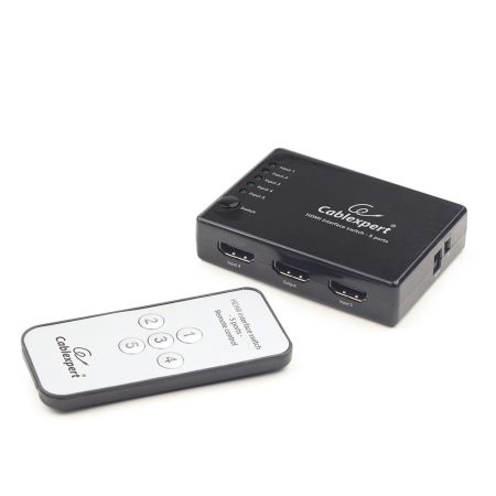 GEMBIRD HDMI csatlakozó switch, 5 portos 4K, távirányítós DSW-HDMI-53