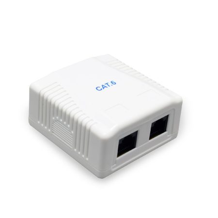 CAT6 UTP 2-port surface mount box