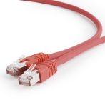 S/FTP Cat. 6A LSZH patch cord, piros, 3 m