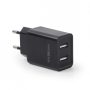   GEMBIRD 2-port universal USB charger, 2.1 A, fekete EG-U2C2A-03-BK