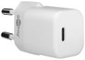   USB hálózati gyorstöltő USB-C 3.1 nano, 20W, fehér GOOBAY (59358)