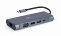   GEMBIRD USB Type-C 7-in-1 multi-port adapter (Hub3.0+ HDMI+VGA+PD+card reader+ster.au. A-CM-COMBO7-01