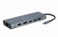   GEMBIRD USB Type-C 8-in-1 multi-port adapter (Hub3.0+HDMI+DisplayPort+VGA+PD+card reader A-CM-COMBO8-01