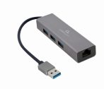   GEMBIRD USB 3.0 adapter  Gigabit network with 3-port USB 3.0 hub A-AMU3-LAN-01