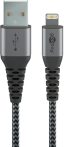   Apple Lightning 8 pin - USB 2.0 textil borítású 2 m GOOBAY (49269)