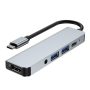   GEMBIRD USB Type-C 5-in-1 multi-port adapter (Hub+HDMI+PD+stereo audio) A-CM-COMBO5-02