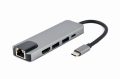   GEMBIRD USB Type-C 5-in-1 multi-port adapter (Hub + HDMI + PD + LAN) A-CM-COMBO5-04