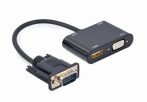   GEMBIRD VGA to HDMI + VGA adapter cable, 0.15 m, black A-VGA-HDMI-02