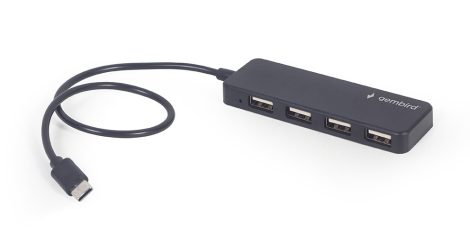 GEMBIRD 4 portos USB Type-C hub, fekete UHB-CM-U2P4-01