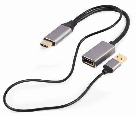 GEMBIRD Active 4K HDMI male to DisplayPort female adapter, black A-HDMIM-DPF-02