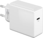   USB hálózati gyorstöltő 1xUSB-C 3.1 (65W) fehér GOOBAY (61762)