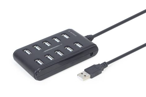 GEMBIRD 10-port USB 2.0 hub, black UHB-U2P10P-01