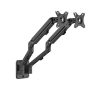   GEMBIRD Adjustable wall 2-display mounting arm, 17”-27”, up to 7 kg MA-WA2-01