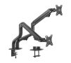   GEMBIRD Adjustable desk 2-display mounting arm (tilting), 17”-32”, up to 8 kg MA-DA2-02