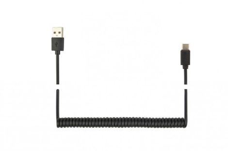 GEMBIRD Coiled USB TYPE Ckábel, 0.6 m, fekete CC-USB2C-AMCM-0.6M