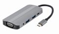   GEMBIRD USB Type-C 8-in-1 multi-port adapter (Hub+ HDMI+VGA+PD+card reader+stereo audio) A-CM-COMBO8-02