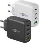   USB hálózati gyorstöltő 1xQC 3.0 (30W) + 3xUSB-C 3.1 (68W) fehér GOOBAY(64822)