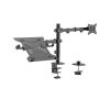   GEMBIRD Adjustable desk mount with monitor arm and notebook tray MA-DA-03