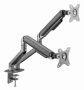   GEMBIRD Desk mounted adjustable double monitor arm, space grey, max. 32"  2-9 kg MA-DA2-05