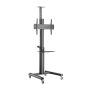   Aluminum TV floor stand with caster wheels, 37" - 70", black Gembird TVS-70T-02