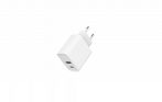 2-port 20 W USB fast charger, white