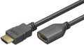   HDMI hosszabbító kábel HDMI M-HDMI F 2m 4K@60Hz Ethernet GOOBAY (61309)