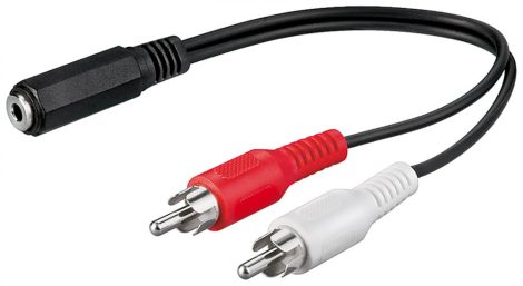 Audio adapter 3,5mm Jack F -> 2RCA M 0,2m GOOBAY (50092)