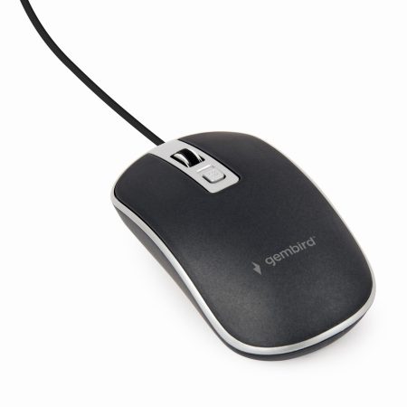 Wired optical mouse, USB, black/silver