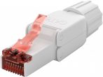   RJ45 dugó 8P8C/db (UTP) CAT.6 fali/lengő szerszám nélküli 5.0-8.5 GOOBAY (65942)