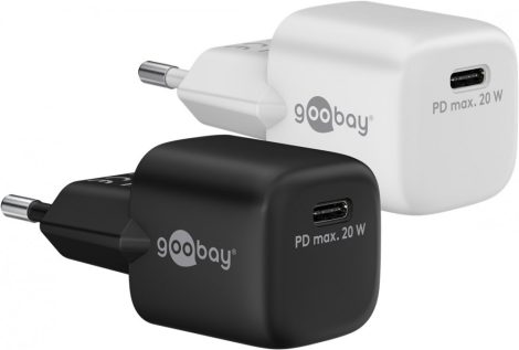 USB hálózati gyorstöltő USB-C 3.1 nano, 20W, fehér GOOBAY (65404)